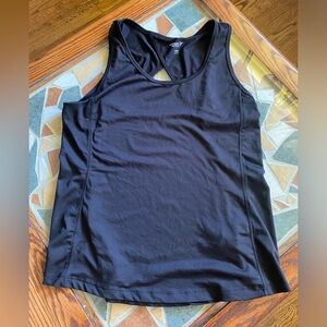 Old Navy Black Active Go Dry Tank With Back Cut Out! Size Large!
